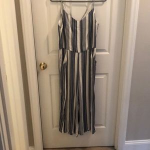 Pure striped jumpsuit